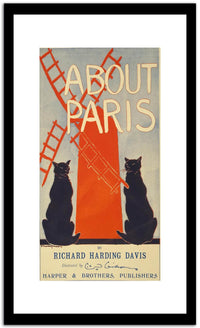 About Paris  Vintage Poster Fine Art Print