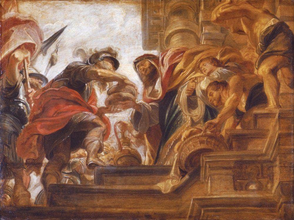 Abraham And Melchizedek By Peter Paul Rubens Fine Art Print
