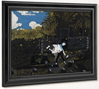 Abraham Lincoln And His Father Building Their Cabin On Pigeon Creek By Horace Pippin Fine Art Print