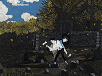 Abraham Lincoln And His Father Building Their Cabin On Pigeon Creek By Horace Pippin Fine Art Print