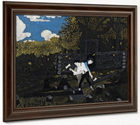 Abraham Lincoln And His Father Building Their Cabin On Pigeon Creek By Horace Pippin Fine Art Print