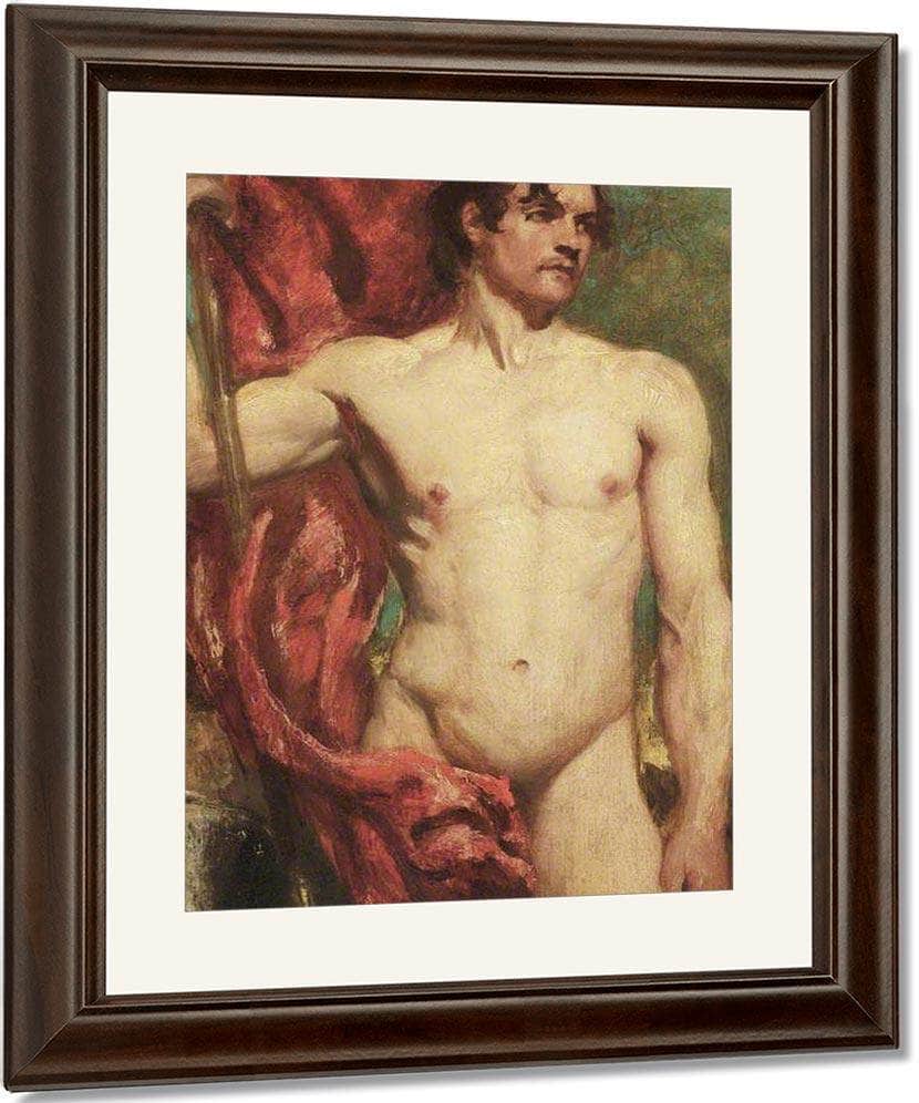 Academic Study Of A Male Nude As A Standard Bearer By William Etty Fine Art Print