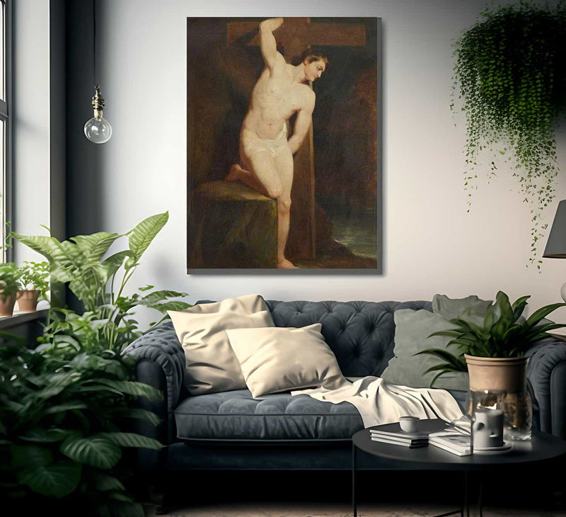 Academic Study Of A Male Nude By William Etty Fine Art Print
