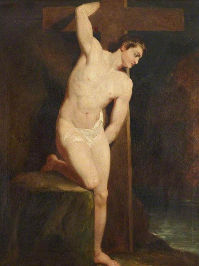 Academic Study Of A Male Nude By William Etty Fine Art Print