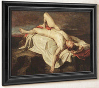 Academic Study Of A Male Nude Lying On A Shroud On Rocks By William Etty Fine Art Print