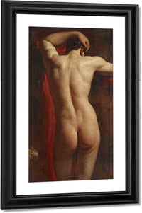 Academic Study Of A Male Nude, Seen From Behind By William Etty Fine Art Print