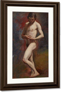 Academic Study Of A Male Nude Standing By William Etty Fine Art Print