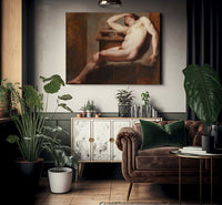 Academic Study Of A Reclining Male Nude Asleep By William Etty Fine Art Print