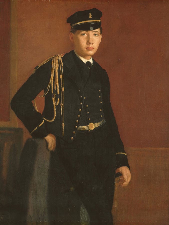Achille De Gas In The Uniform Of A Cadet By Edgar Degas Fine Art Print