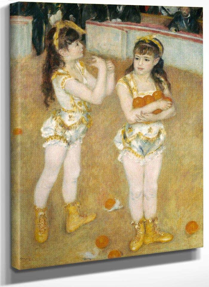 Acrobats At The Cirque Fernando (Francisca And Angelina Wartenberg) By Pierre August Renoir Fine Art Print
