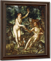 Adam And Eve By Joachim Wtewael Fine Art Print
