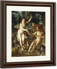 Adam And Eve By Joachim Wtewael Fine Art Print
