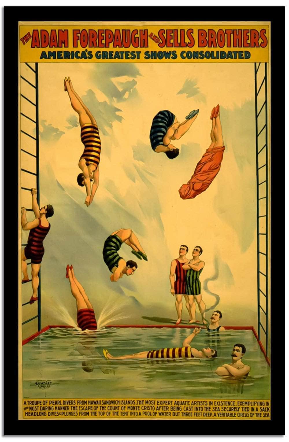 Adam Forepauch & Sells Brothers  Vintage Circus Postera Fine Art Print