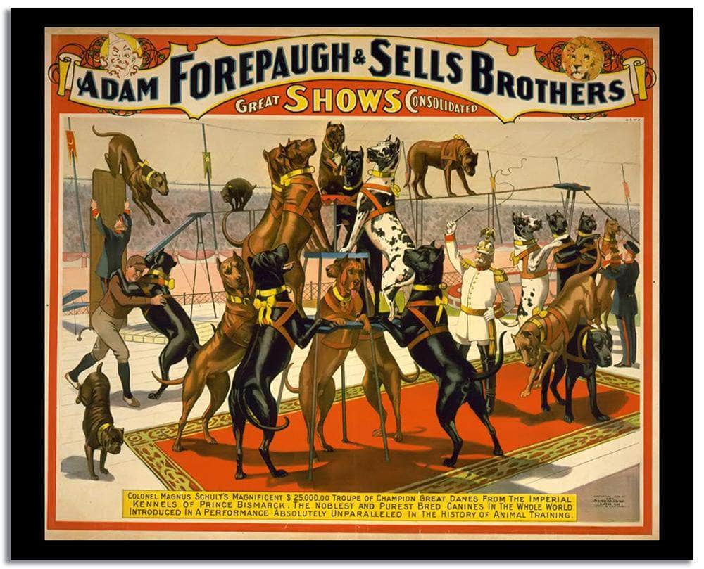 Adam Forepauch & Sells Brothers  Vintage Circus Posterb Fine Art Print