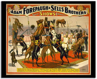 Adam Forepauch & Sells Brothers  Vintage Circus Posterb Fine Art Print