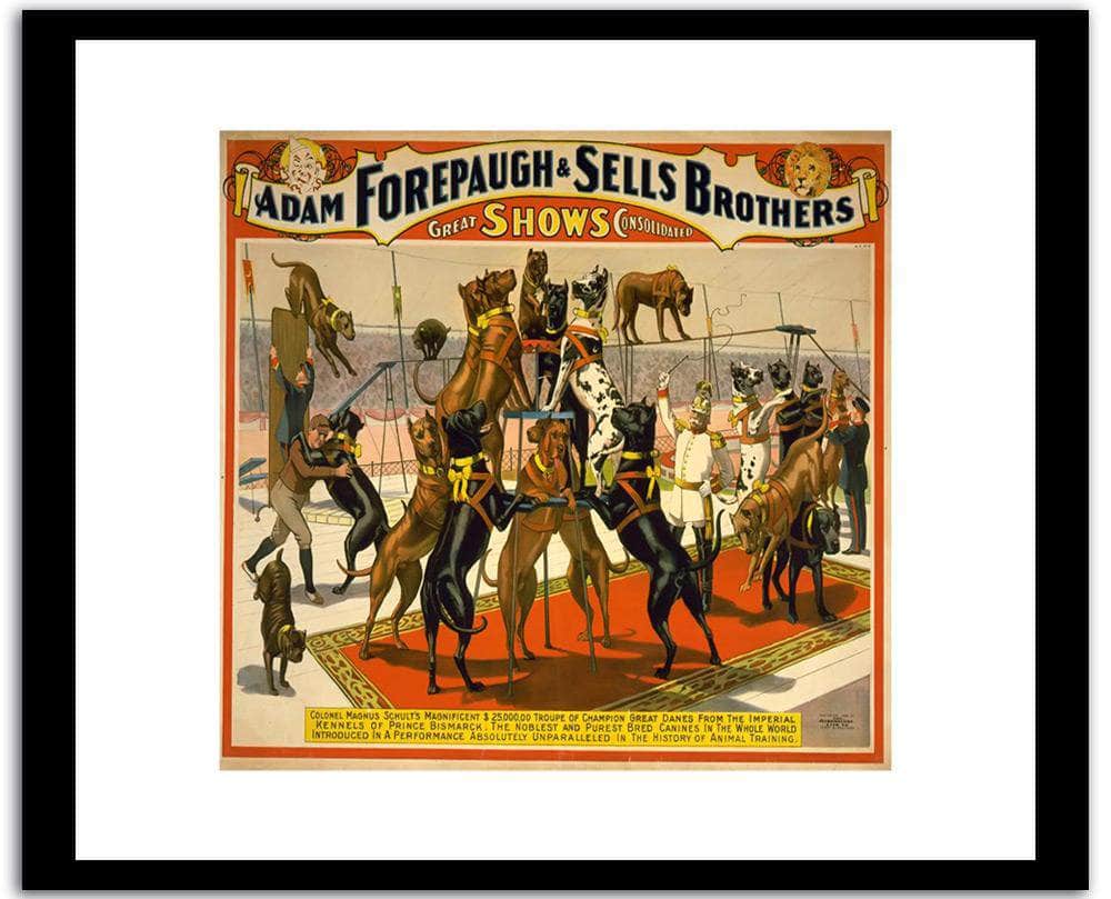 Adam Forepauch & Sells Brothers  Vintage Circus Posterb Fine Art Print