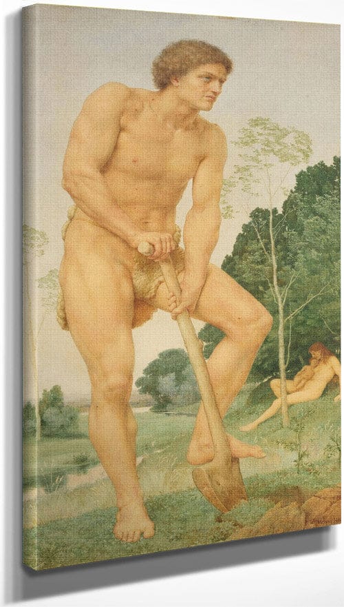 Adam In The Sweat Of Thy Face Shalt Thou Eat Bread By William Henry Walker Fine Art Print