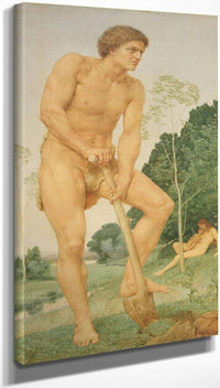 Adam In The Sweat Of Thy Face Shalt Thou Eat Bread By William Henry Walker Fine Art Print