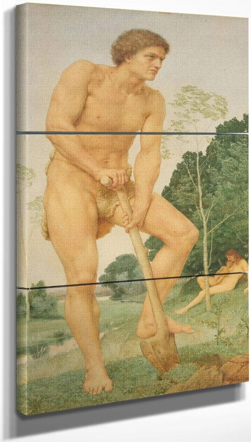 Adam In The Sweat Of Thy Face Shalt Thou Eat Bread By William Henry Walker Fine Art Print