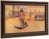 Admiring Eyes Followed White Otter By Frederic Remington Fine Art Print