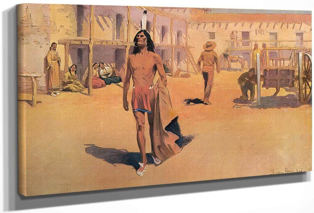 Admiring Eyes Followed White Otter By Frederic Remington Fine Art Print