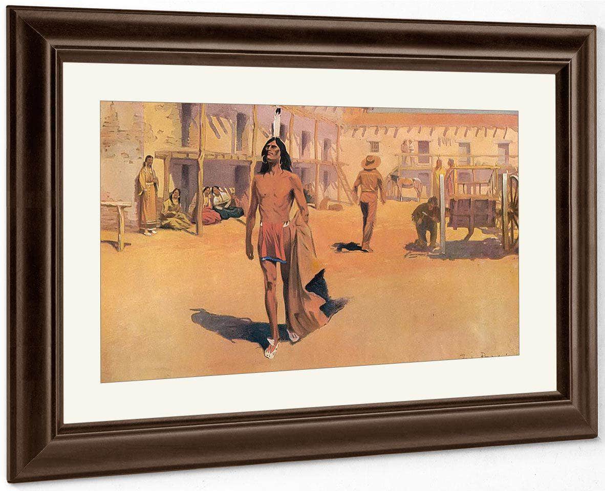 Admiring Eyes Followed White Otter By Frederic Remington Fine Art Print