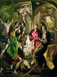Adoration Of The Shepherds 2 By El Greco Fine Art Print