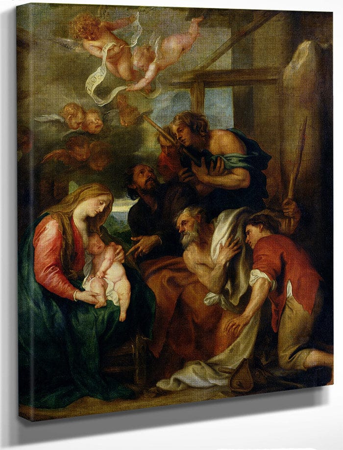 Adoration Of The Shepherds By Anthony Van Dyck Fine Art Print