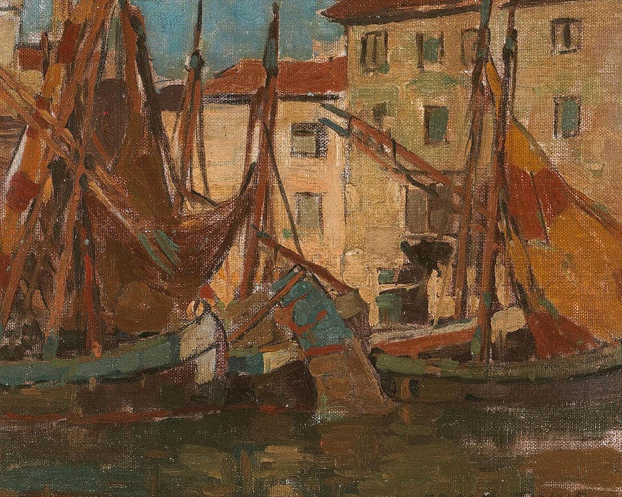 Adriatic Fishing Boats By Edgar Payne Fine Art Print