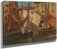 Adriatic Fishing Boats By Edgar Payne Fine Art Print