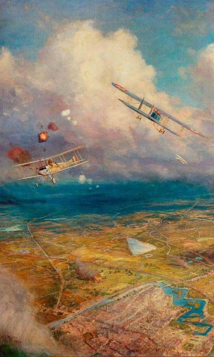 Aerial View Of The Western Front By William Lionel Wyllie Fine Art Print