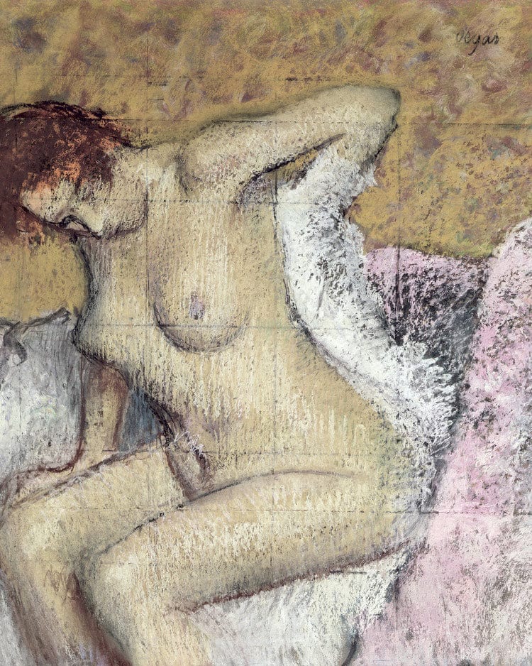 After The Bath 1 By Edgar Degas Fine Art Print