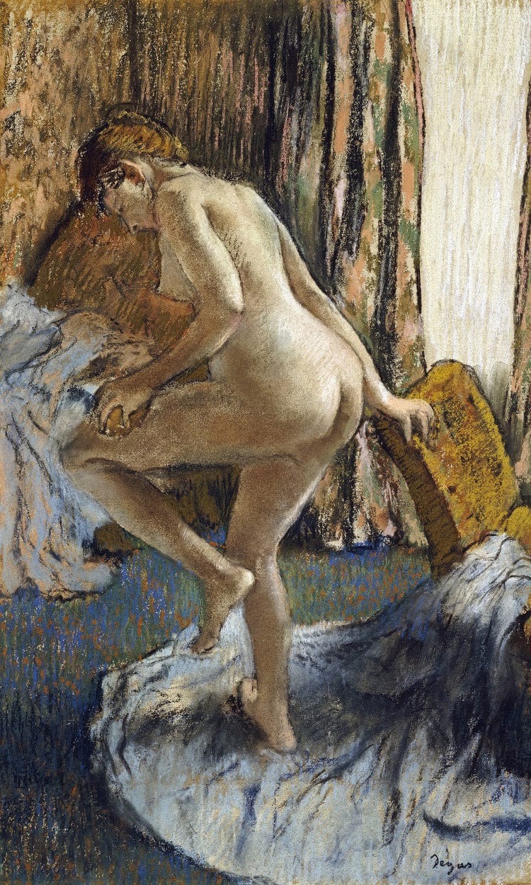 After The Bath By Edgar Degas Fine Art Print