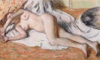 After The Bath Or, Reclining Nude By Edgar Degas Fine Art Print