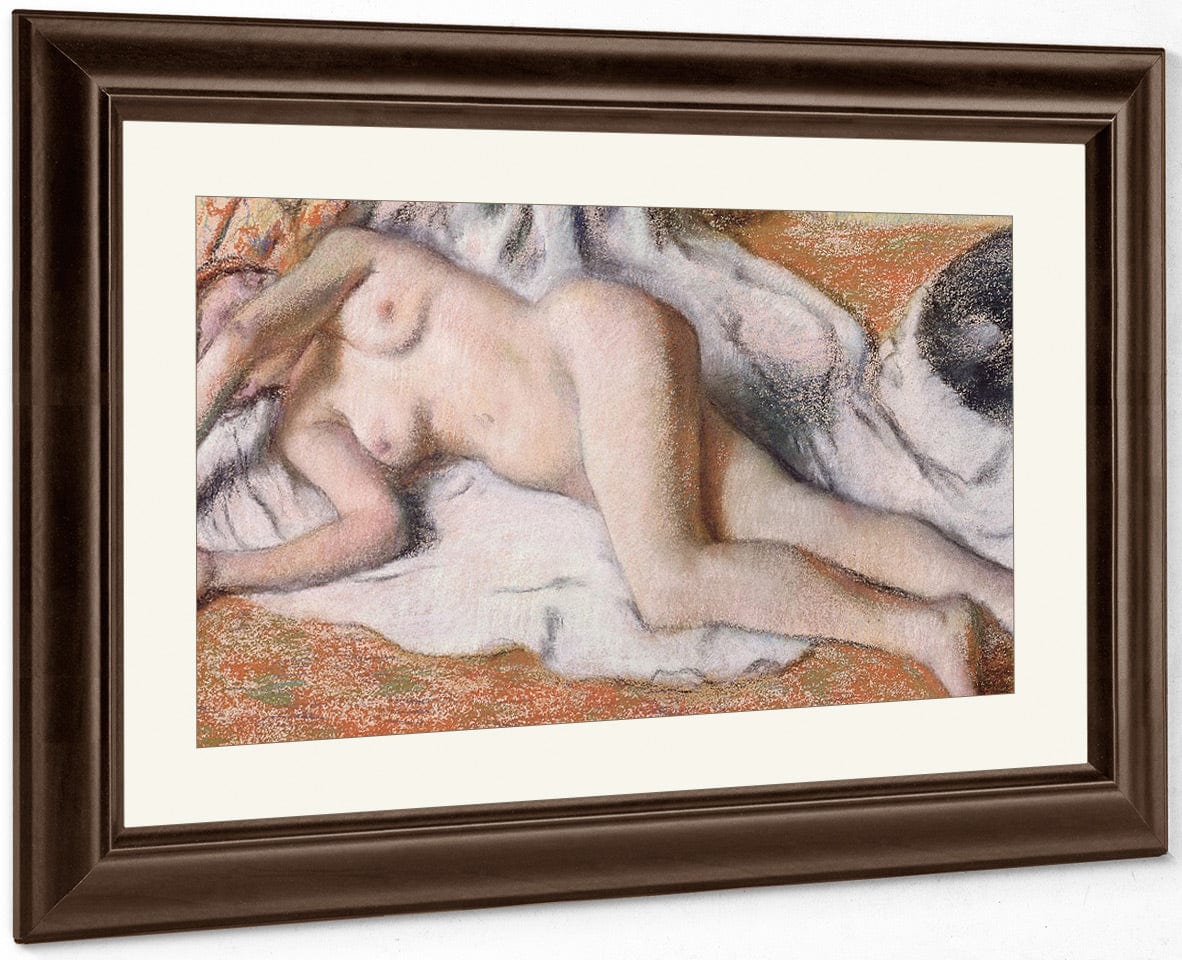 After The Bath Or, Reclining Nude By Edgar Degas Fine Art Print