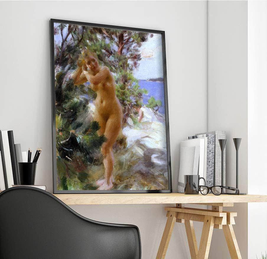 After The Bath Painting Anders Zorn Canvas Art Fine Art Print