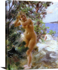 After The Bath Painting Anders Zorn Canvas Art Fine Art Print