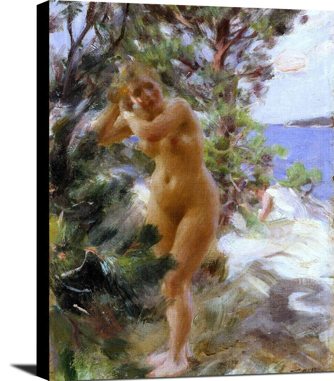After The Bath Painting Anders Zorn Canvas Art Fine Art Print