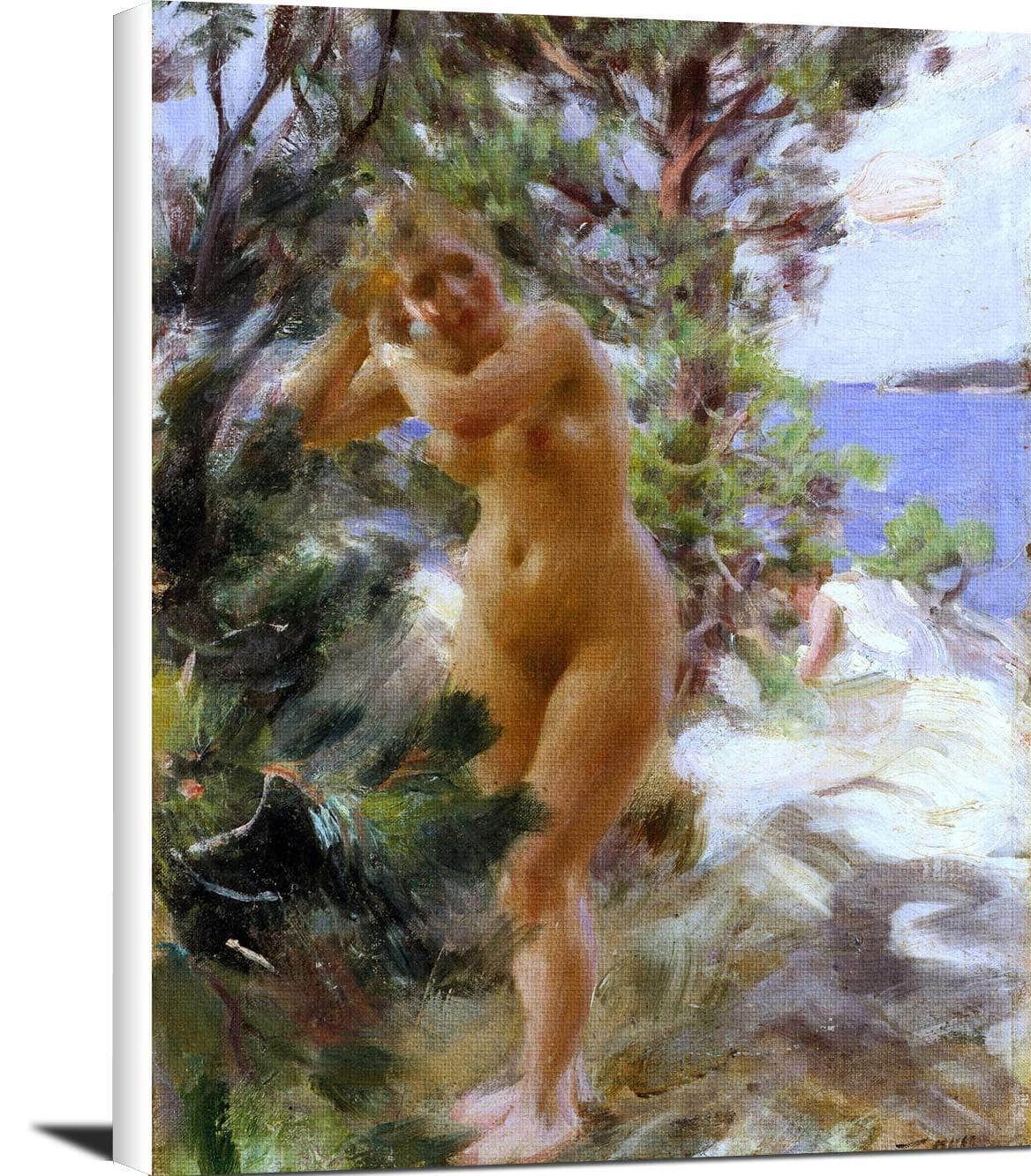 After The Bath Painting Anders Zorn Canvas Art Fine Art Print
