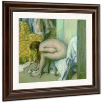 After The Bath, Woman Drying Her Left Foot By Edgar Degas Fine Art Print