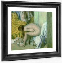 After The Bath, Woman Drying Her Left Foot By Edgar Degas Fine Art Print