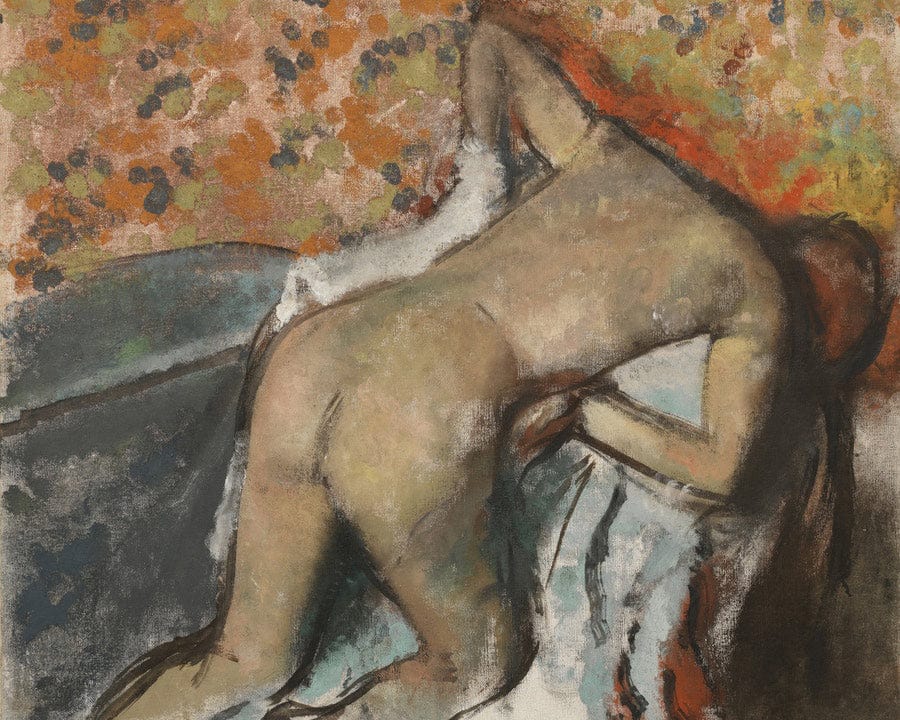 After The Bath, Woman Drying Herself (Après Le Bain, Femme S'essuyant) By Edgar Degas Fine Art Print