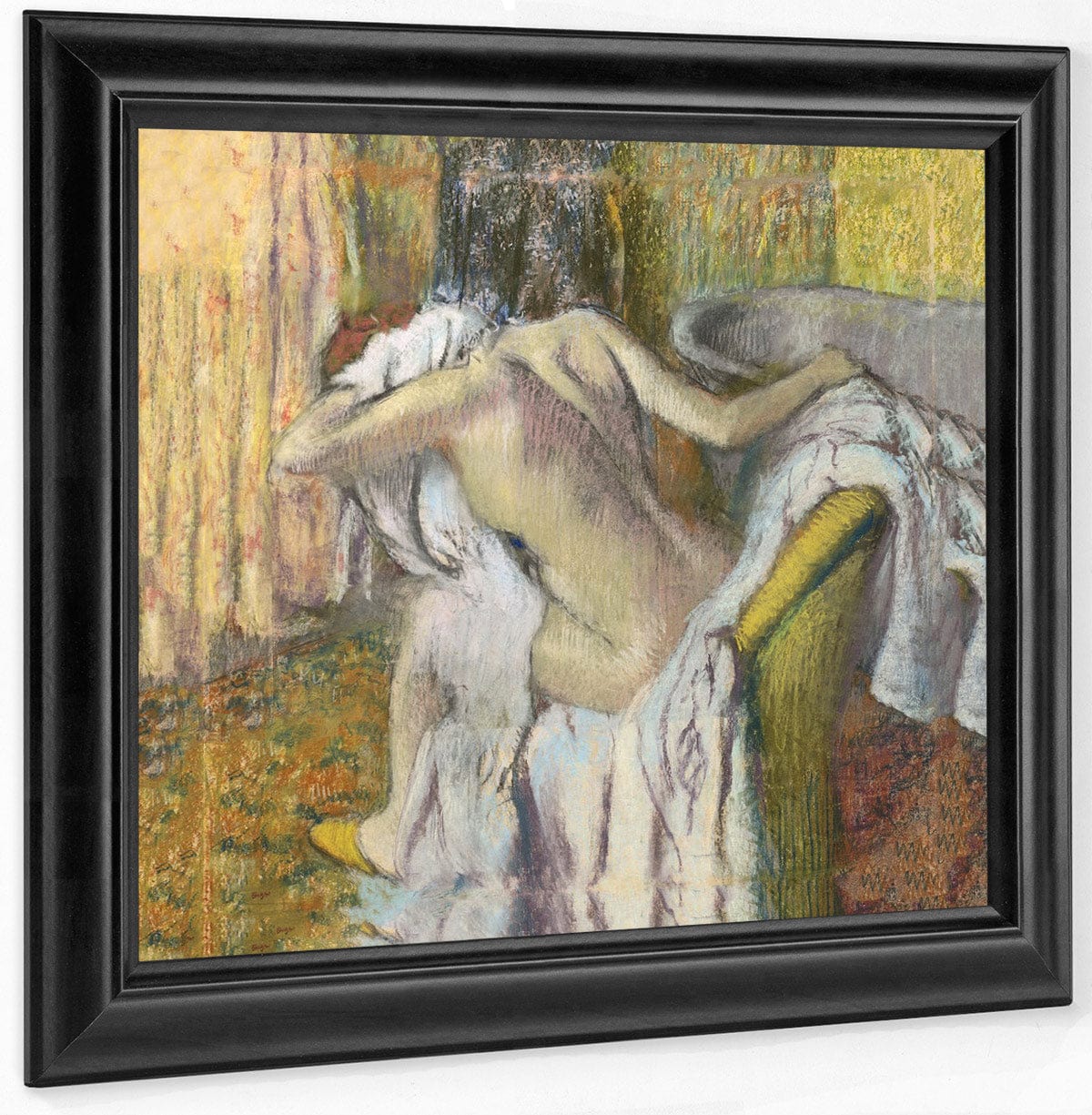 After The Bath, Woman Drying Herself By Edgar Degas Fine Art Print