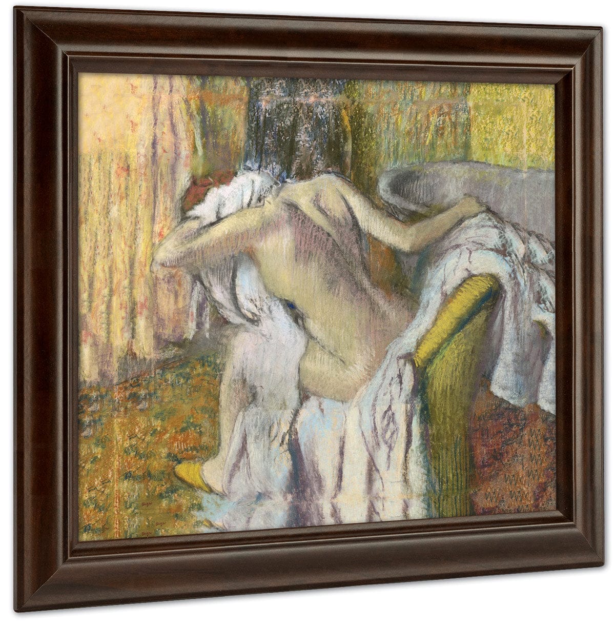 After The Bath, Woman Drying Herself By Edgar Degas Fine Art Print