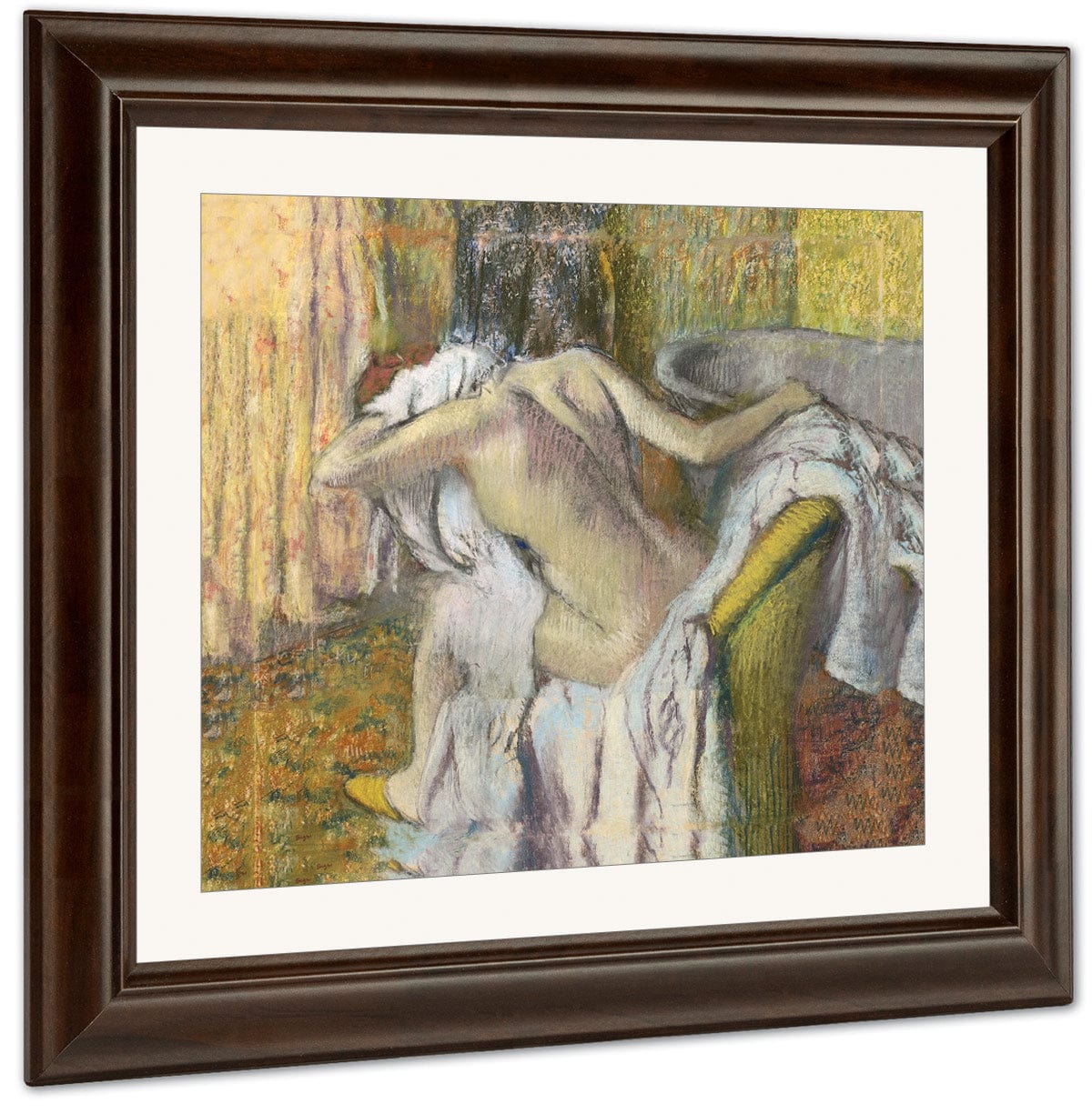 After The Bath, Woman Drying Herself By Edgar Degas Fine Art Print