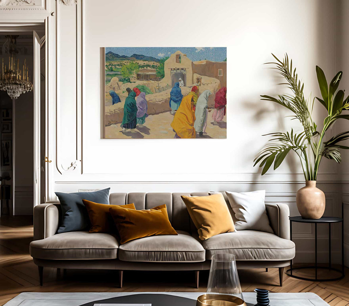 After The Chapel Hour By Walter Ufer Fine Art Print