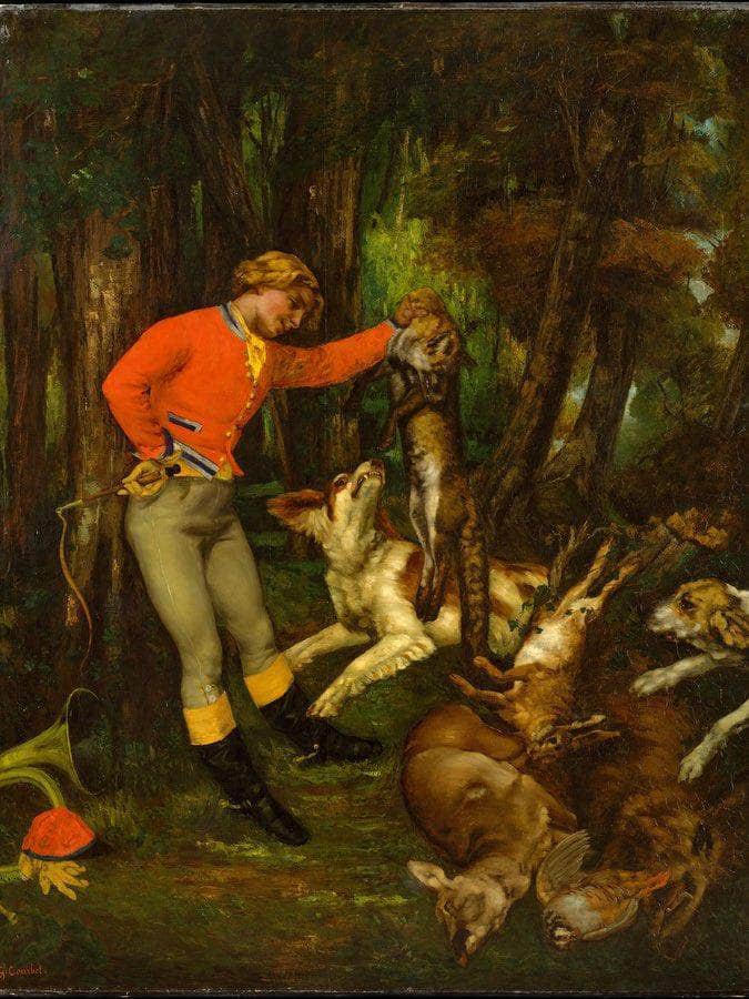 After The Hunt 1859 By Gustave Courbet Fine Art Print