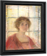Against The Window By Alice Pike Barney Fine Art Print