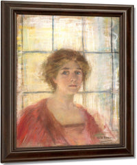 Against The Window By Alice Pike Barney Fine Art Print