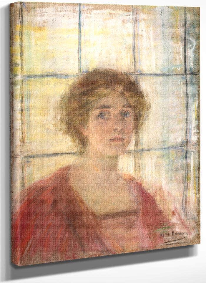 Against The Window By Alice Pike Barney Fine Art Print